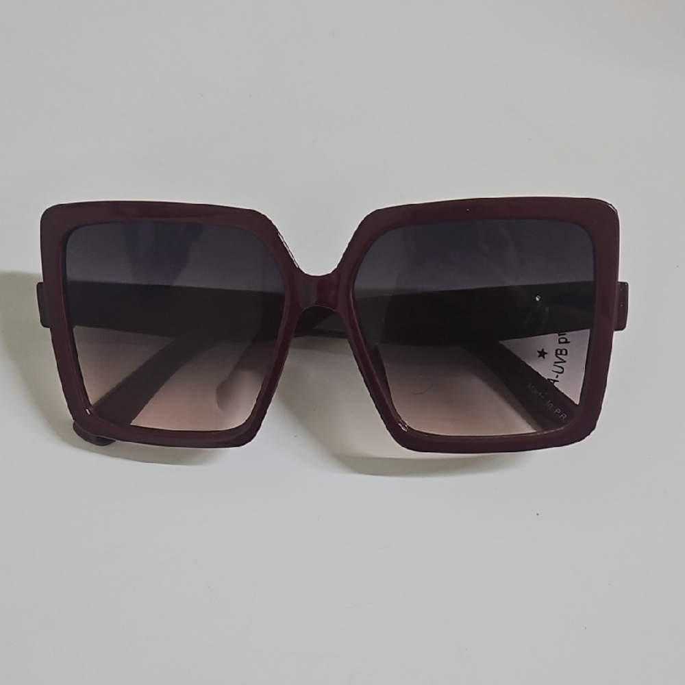 Stylish Maroon Oversized Sunglasses